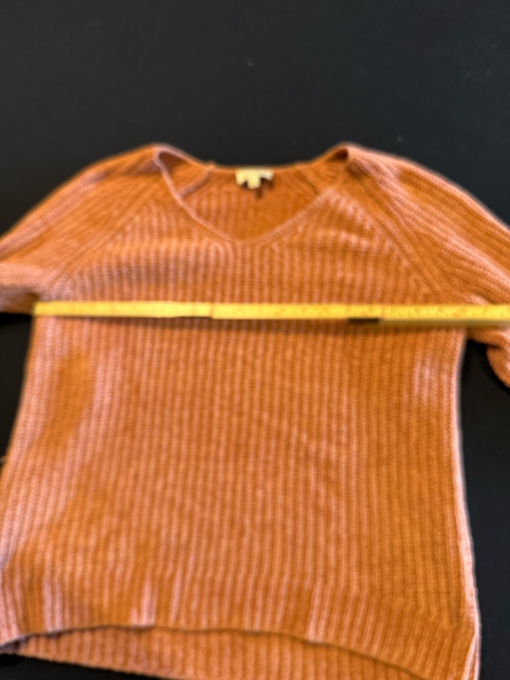 Lucky Brand Chunky Ribbed Boxy Sweater in Burnt Orange Sz M